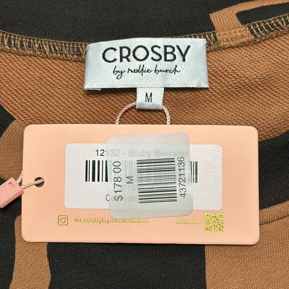 CROSBY By Mollie Burch Bixby Sweater Cotswold Black Brown Size‎ Medium - Picture 7 of 10